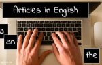 Articles in English — артикли в английском языке: a, an, the, zero article