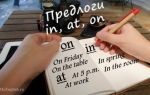 Предлоги in at on: правила употребления