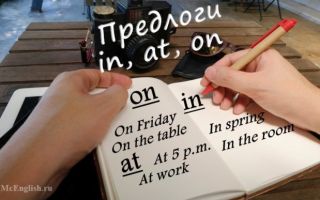 Предлоги in at on: правила употребления