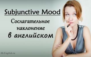 Сослагательное наклонение в английском — Subjunctive mood