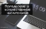 Порядковые и количественные числительные в английском языке