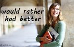 Would rather, had better, would prefer — конструкции для выражения предпочтения: употребление, разница