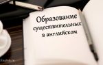 Словообразование имен существительных в английском языке