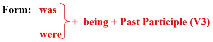 past continuous passive