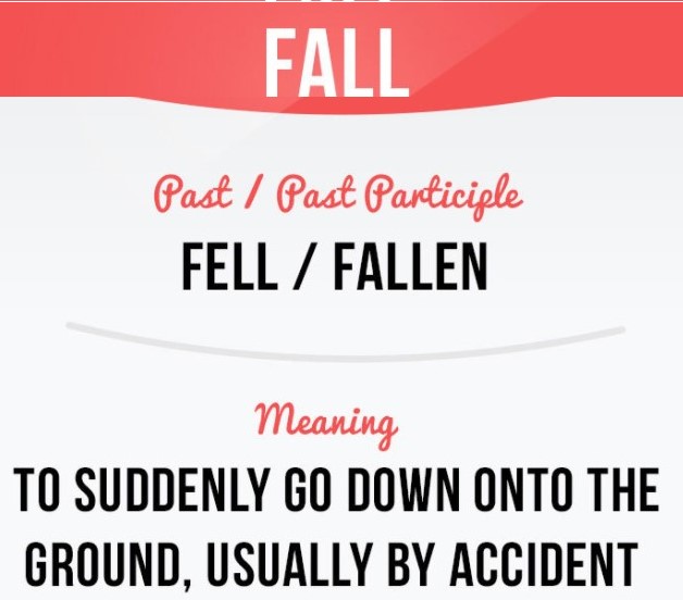 fall 3 формы глагола