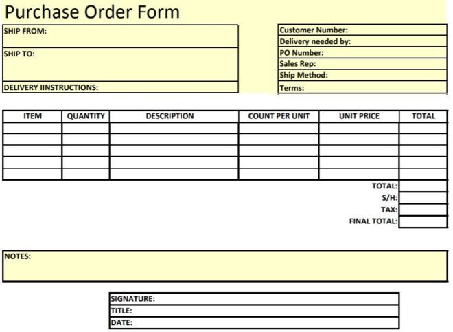 purchase order