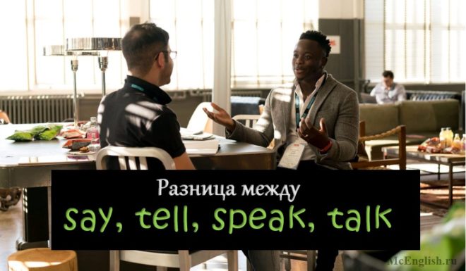 разница между say tell speak talk